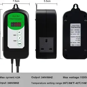 Heat Mat Thermostat Controller with 6ft lead. Heat Mat Thermostat Controller with 6ft lead.