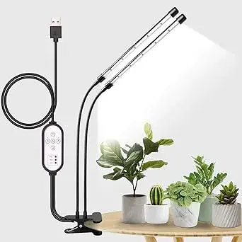 2-Head Growing Lamp with Clip