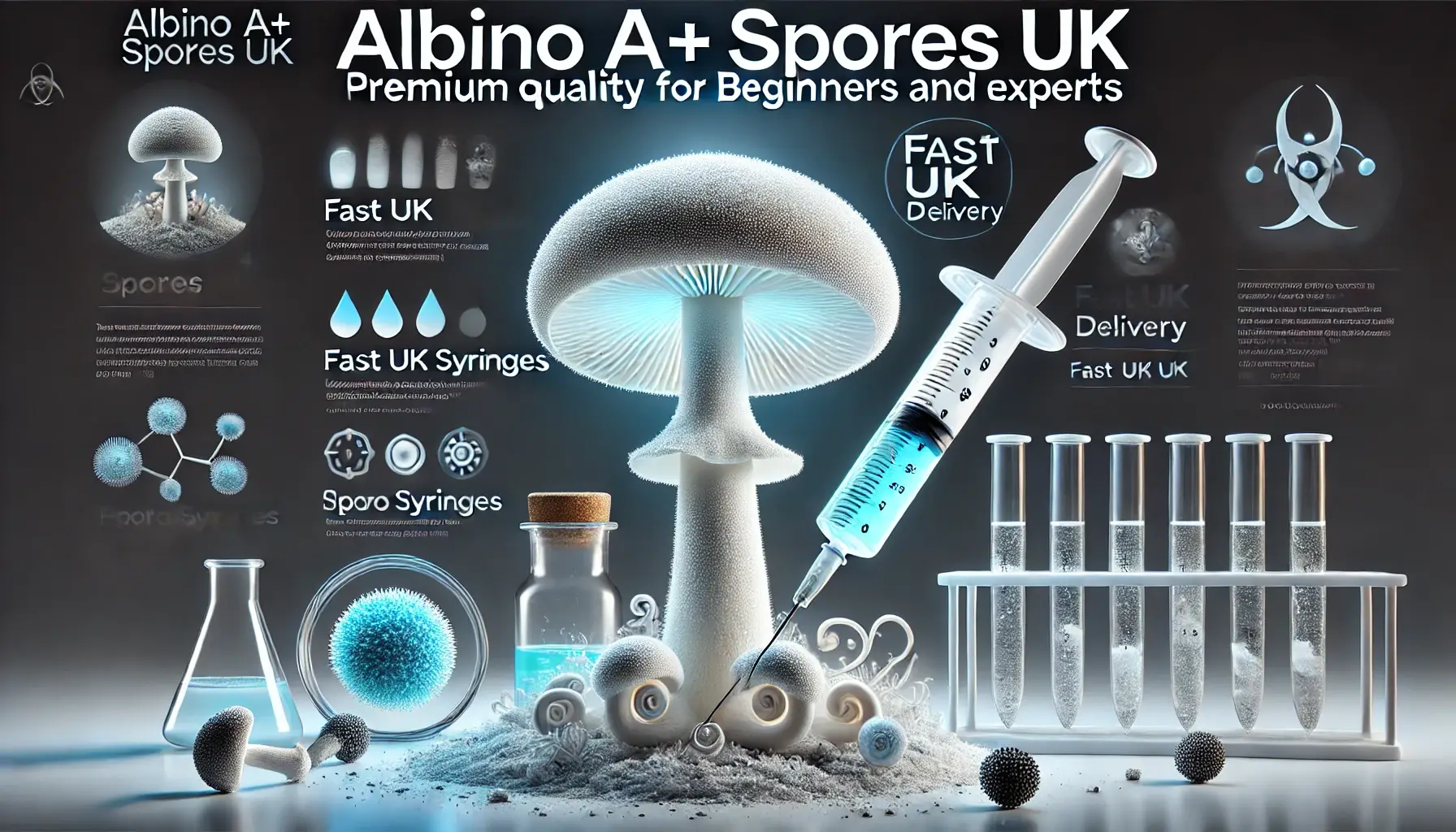 Premium Albino A+ Spore Syringe – Best Spores Prices UK