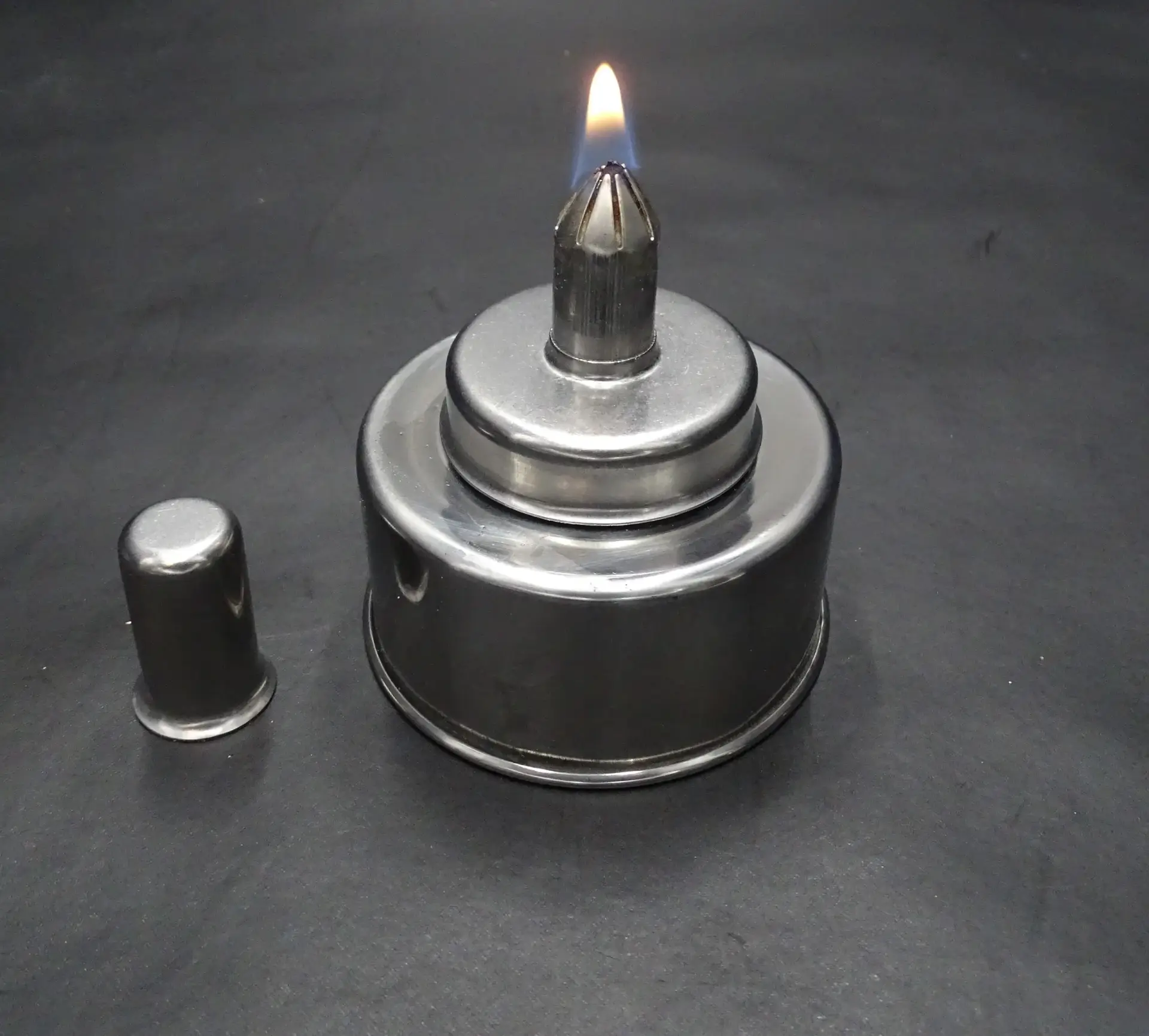 Stainless Steel Alcohol burner for heat sterilization. Stainless Steel Alcohol burner for heat sterilization.