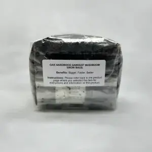 Oak Hardwood sawdust mushroom grow bags. Oak Hardwood sawdust mushroom grow bags.
