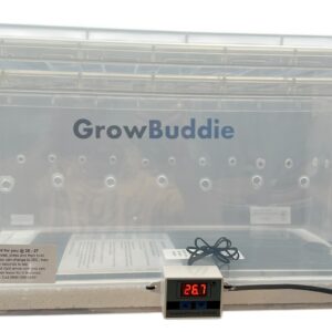 Mushroom incubator called the growbuddie60.