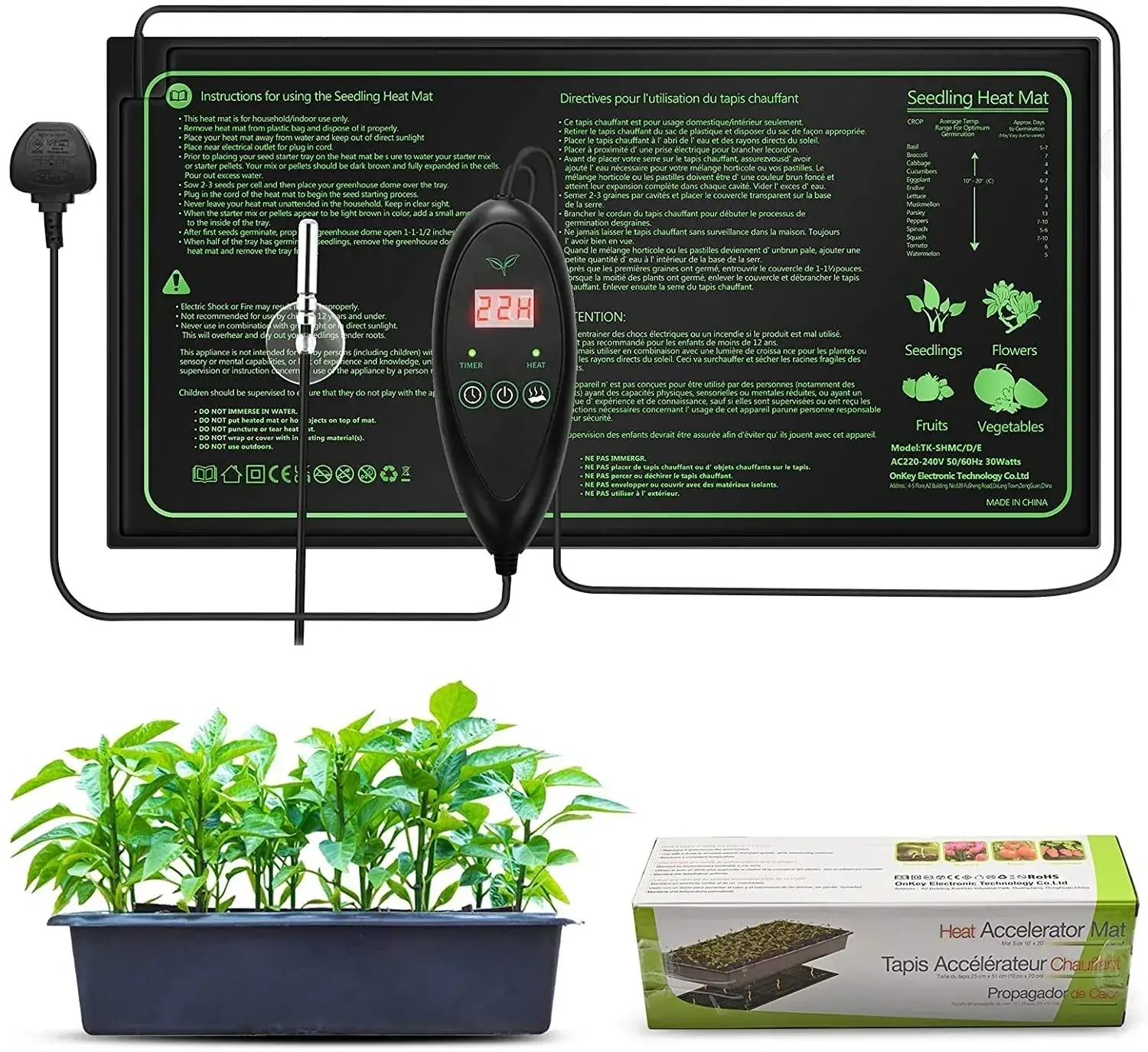 Digital Waterproof Mushroom Heat Mat with Temperature Control for Mushroom Growth