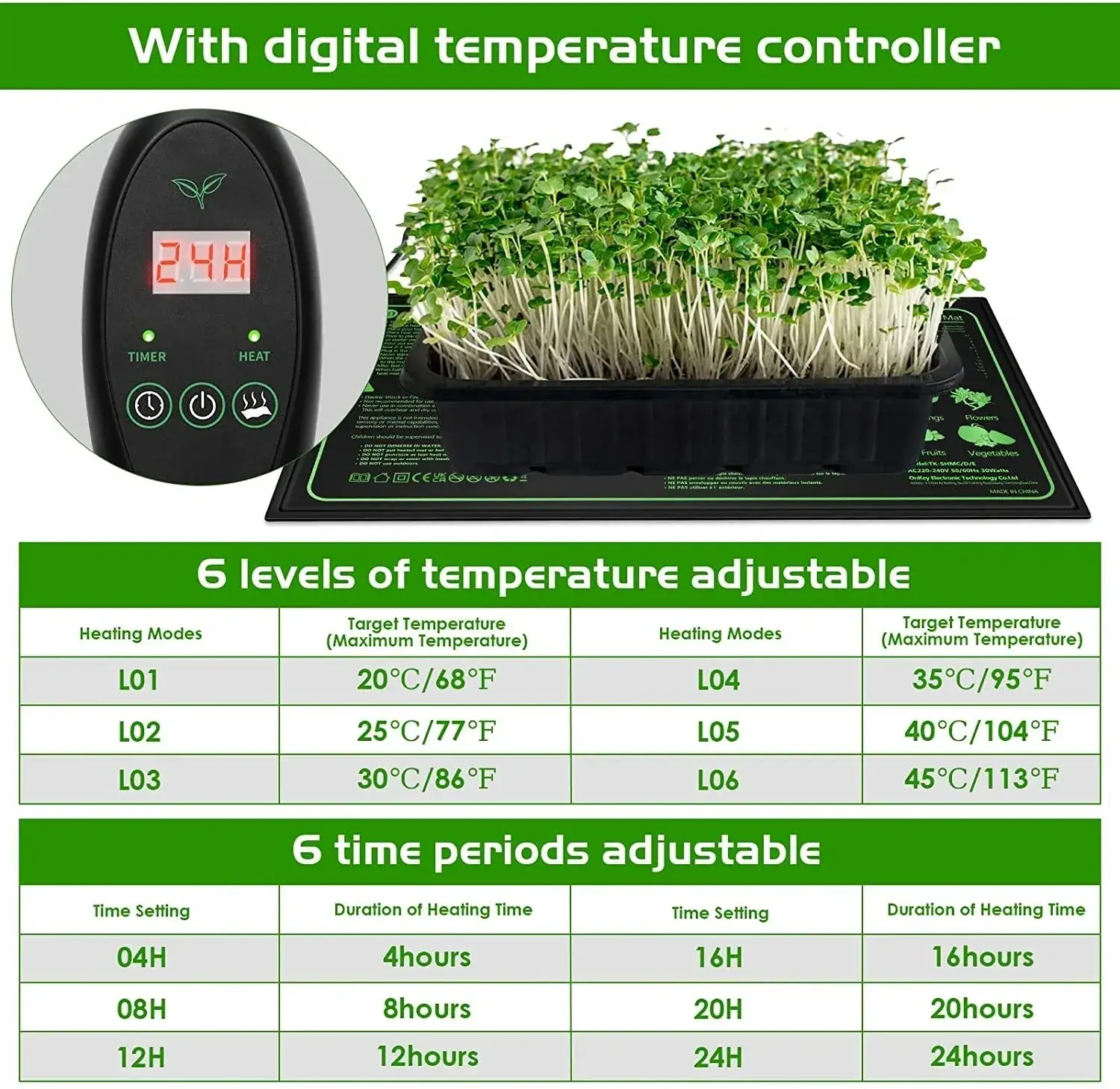 Digital Waterproof Mushroom Heater
