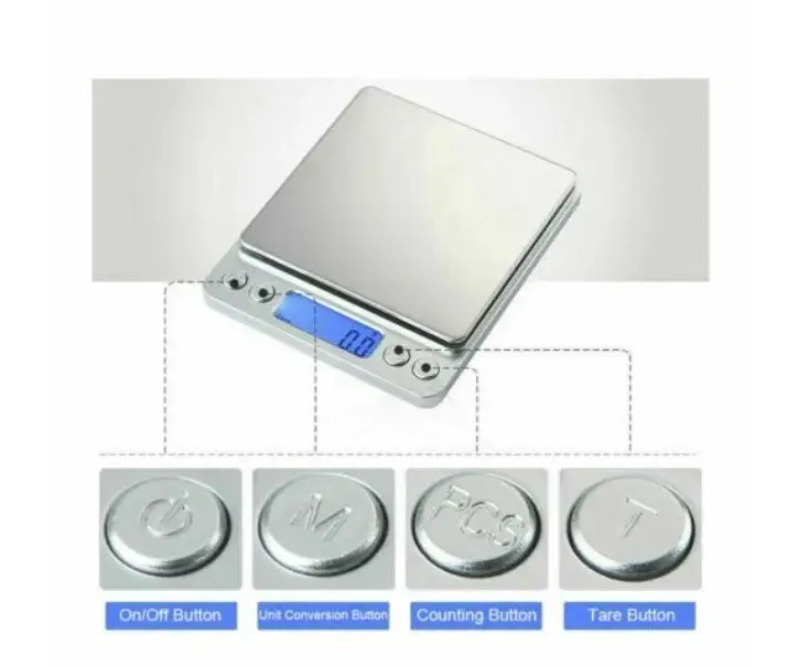 Digital Scale 0.01G to 500G Grams Pocket Weighing Mini Kitchen Jewellery Scales Digital Scale 0.01G to 500G Grams Pocket Weighing Mini Kitchen Jewellery Scales