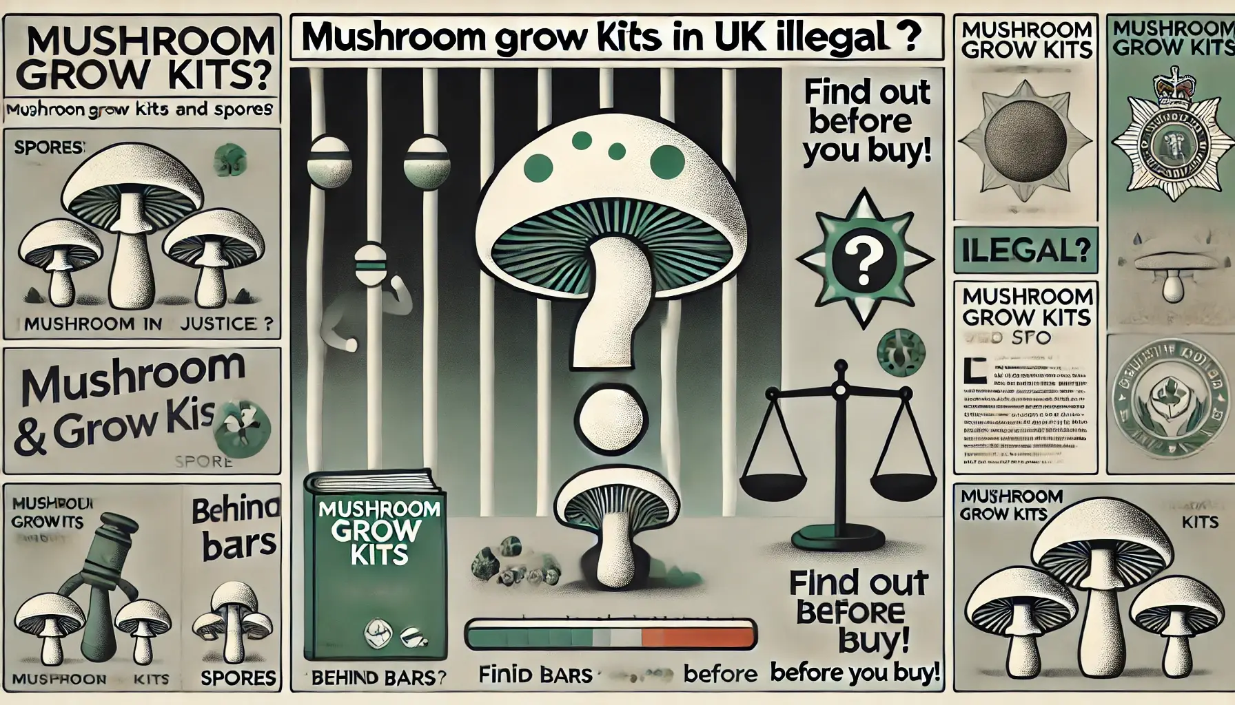 Magic mushroom spore kits uk legality. A comprehensive visual guide to the legal status of mushroom grow kits in the UK.
