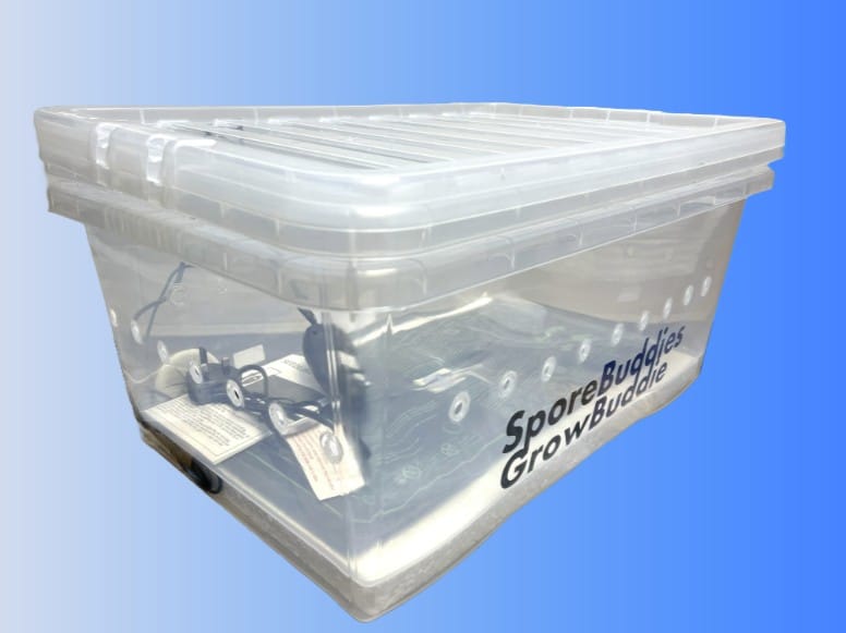 Side view Digital mushroom incubator called the Growbuddie60.