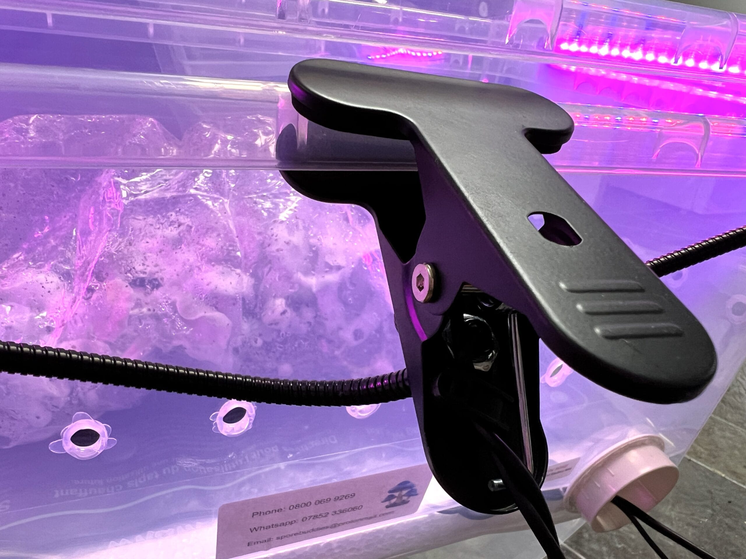 Digital mushroom incubator lighting clip