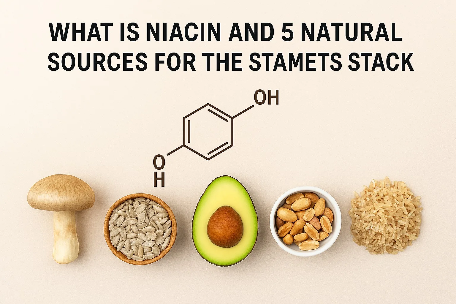Niacin vitamin B3 natural food sources educational wellness image