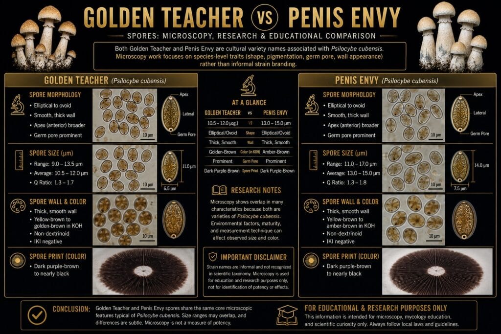 Comparing Golden Teacher and Penis Envy.